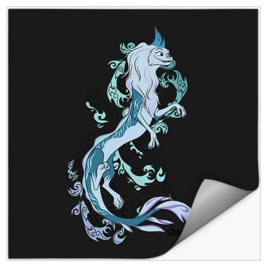 Womens Disney Raya And The Last Dragon Sisu Waves V-Neck Stickers