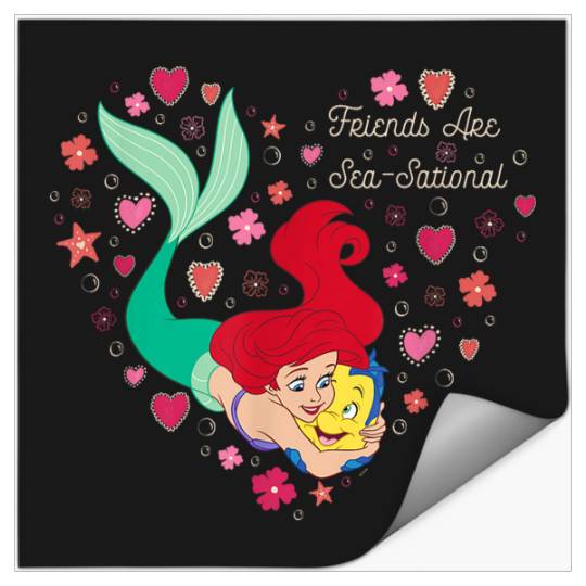 Disneyss The Little Mermaid Friends Are Seasational Valentine Stickers