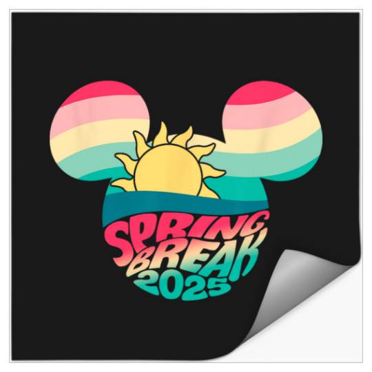 Disney Mickey And Friends Spring Break 2025 Mickey Big Logo Stickers