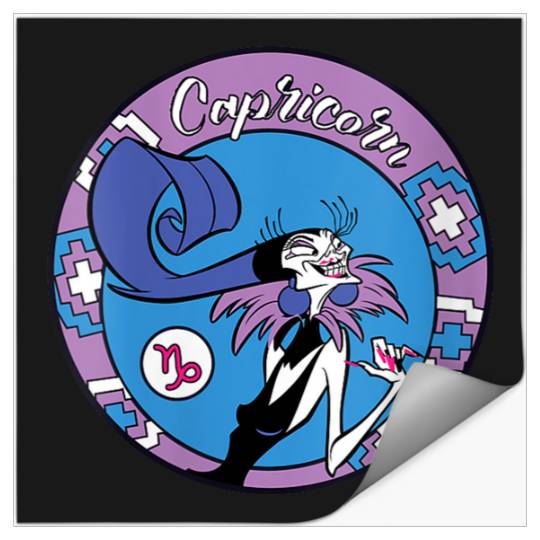 Disneyss Villains Yzma Capricorn Zodiac Stickers