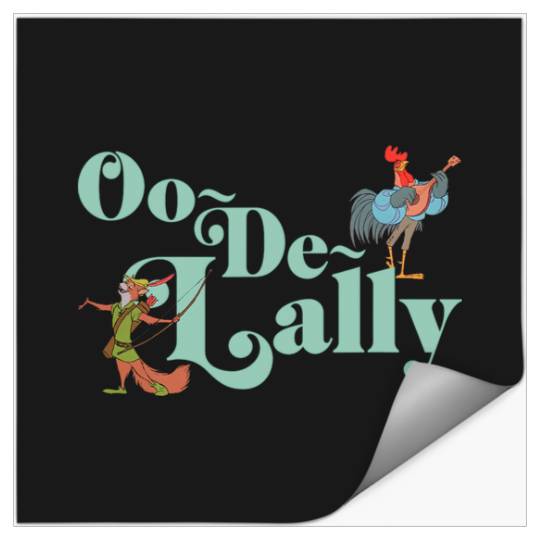 Disney Robin Hood OoDeLally Iconic Quote Chest Text Logo Stickers