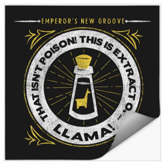 Disneyss Emperors New Groove Extract Of Llama Logo Stickers