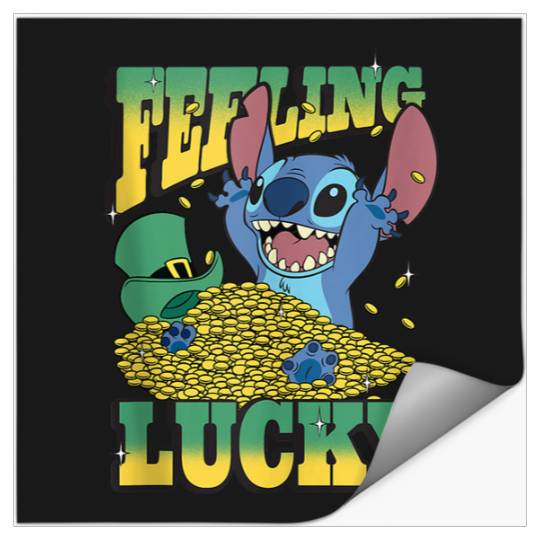 Disneyss Lilo Stitch St Patrick Day Feeling Lucky Stitch Stickers