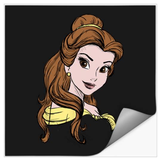 Disney Beauty and the Beast Belle Ballgown Portrait Stickers