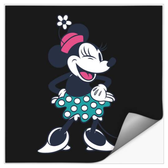 Amazon Essentials Disney Standing and Winking Retro Minnie Stickers