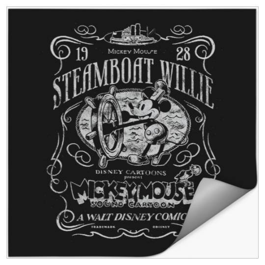 Disney 100 Mickey Mouse Steamboat Willie Poster Homage D100 Stickers