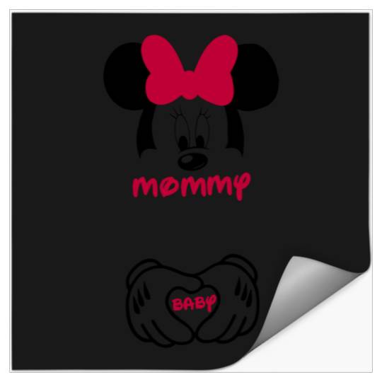 Minnie Mouse Mommy and Baby Maternity  -Disney Pregnancy - Pregnancy  - Bump  - - Disney  - Disneyland - Disney World 2 Stickers