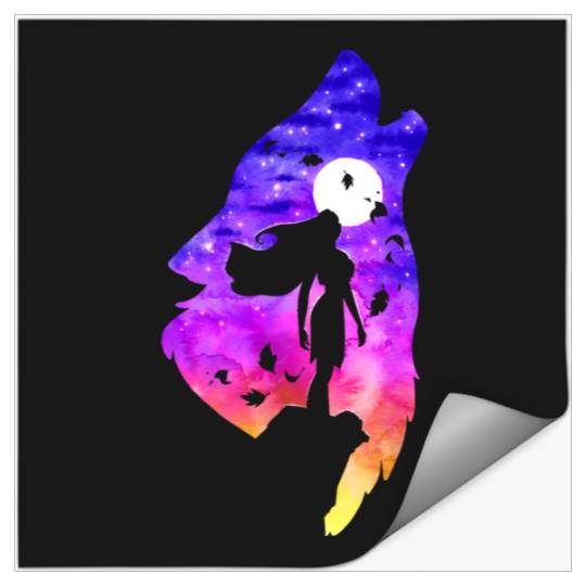 Disney Princesses Pocahontas Colors In The Silhouette Stickers