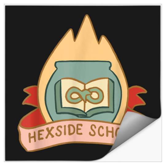 Disney The Owl House Hexside School Flame Big Chest Logo Stickers