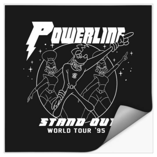 Disney A Goofy Movie Powerline World Tour Outline Poster Stickers