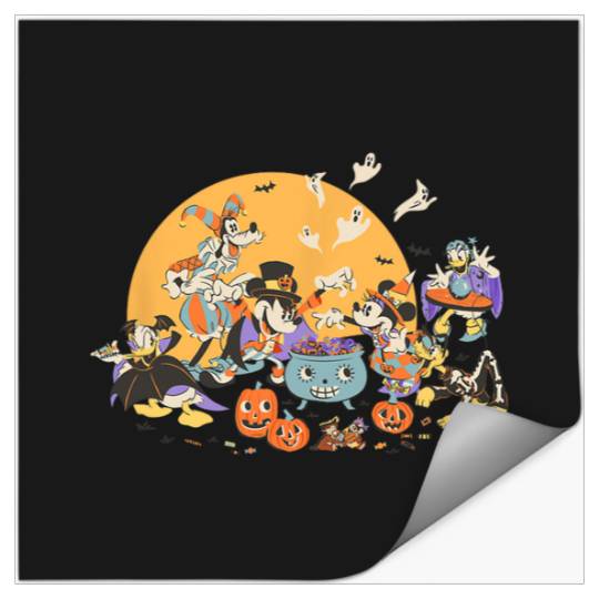 Disney Mickey and Friends Halloween Retro Stickers