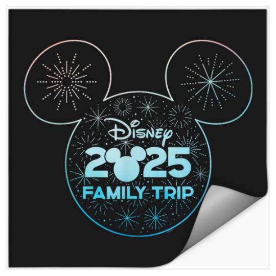 Disney Mickey Mouse Icon Fireworks Vacation Family Trip 2025 Stickers