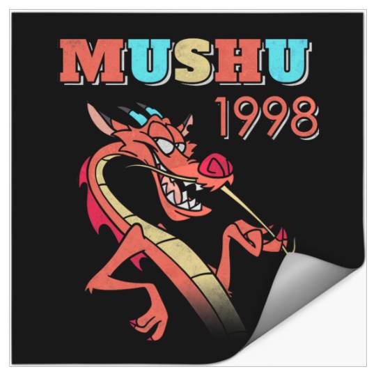 Disney Mulan Mushu 1998 Cool Dragon Stickers
