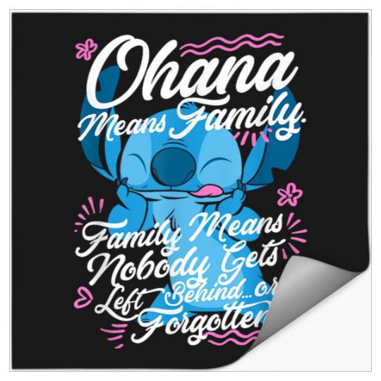 Disneyss Lilo Stitch Ohana Means Family Stitch Quote Stickers