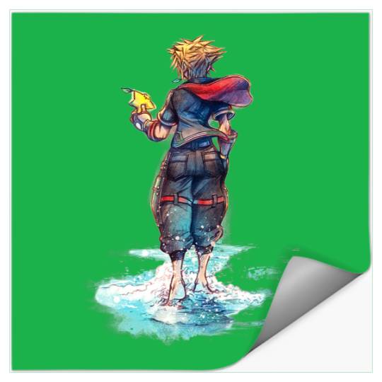 Disney Kingdom Hearts Sora Keyblade Hero Faded Starfish Stickers