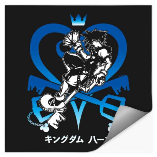 Disney Kingdom Hearts Sora Color Keyblade Kanji Hero Poster Stickers