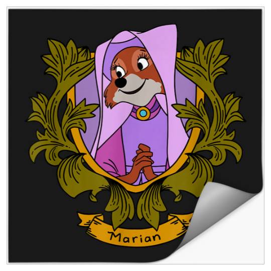 Disney Robin Hood Marian Floral Portrait Stickers