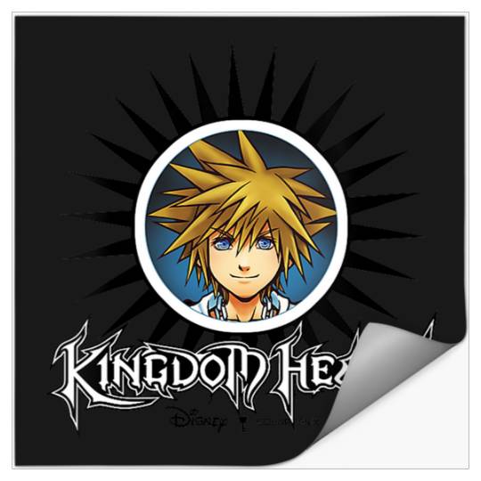 Disney Kingdom Hearts Sora Sunburst Center Icon & Logo V-Neck Stickers