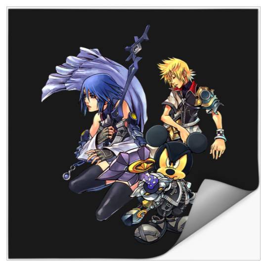 Disney Kingdom Hearts Ventus, Aqua, Mickey Group Hero Shots Stickers