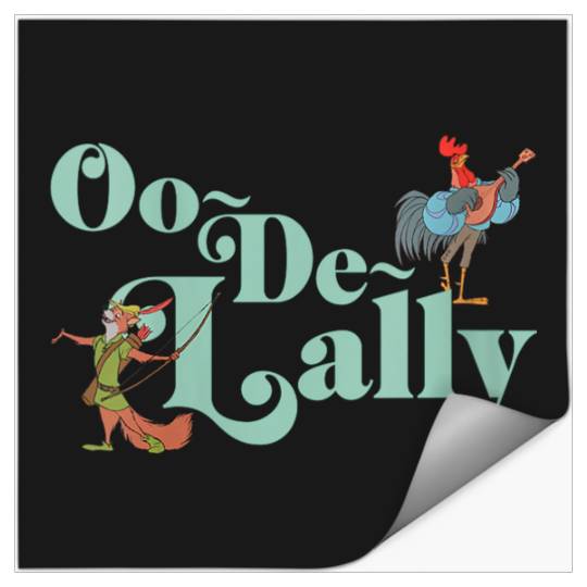 Disneyss Robin Hood Oo de lally Iconic Quote Chest Text Logo Stickers