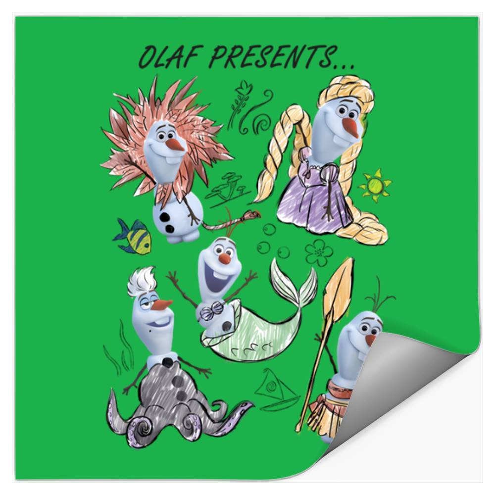 Disney Olaf Presents Classic Costume Sketches Stickers