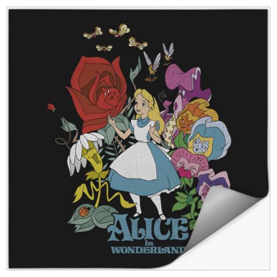 Disney Alice In Wonderland Walking Through The Flowers Stickers