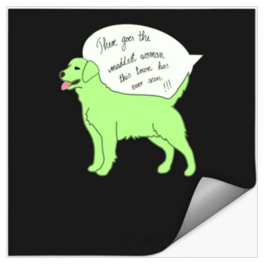 Discover Key lime green dog Taylor Stickers