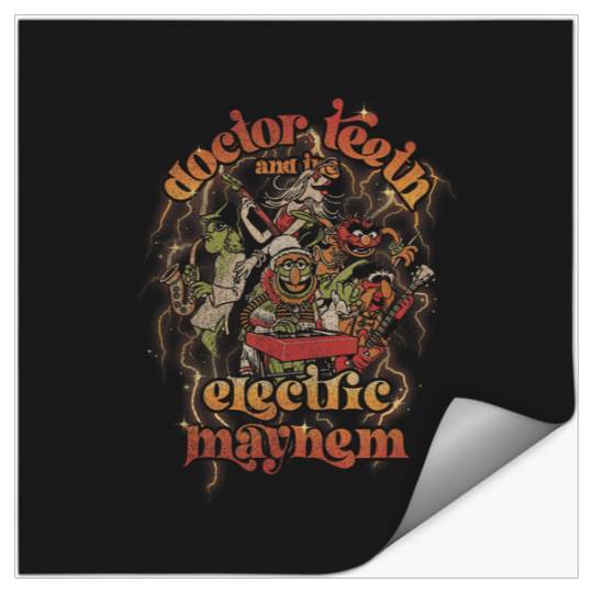 Disney The Muppets Vintage Electric Mayhem Music Stickers