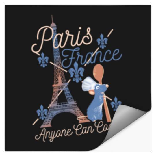 Disney Pixar Ratatouille Remy Paris France Poste Stickers