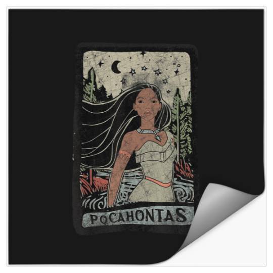 Disney Pocahontas Vintage Portrait Style Graphic Stickers