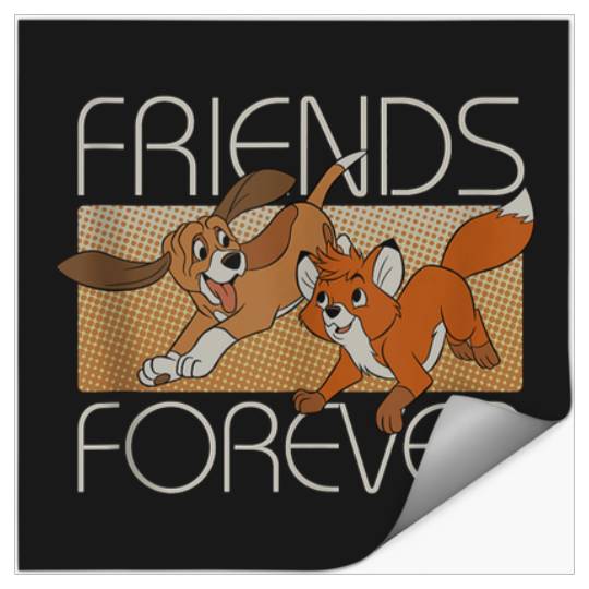 Disney The Fox and the Hound Friends Forever Tan Stickers