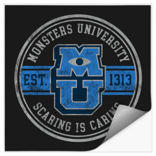 Disney And Pixars Monsters University Scaring Is Caring Stickers