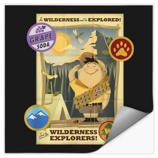 Disneyss Pixars Up Join The Wilderness Explorers Vintages Poster Stickers