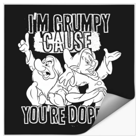 Disney Snow White Grumpy Cause You'Re Dopey Graphic Hoodie Stickers