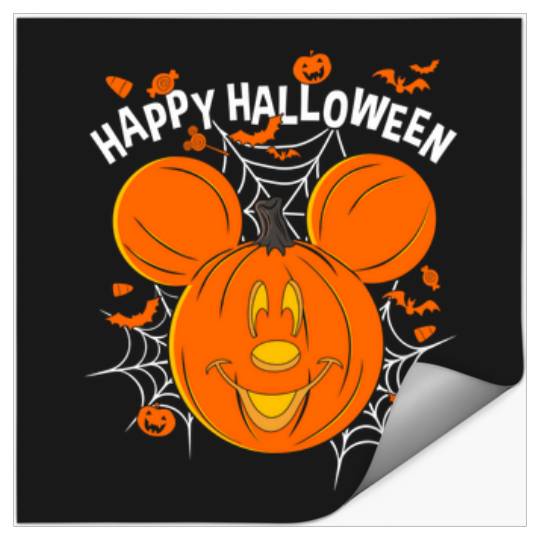 Disneyss Mickey Friends Mickey Pumpkin Happy Halloween Stickers
