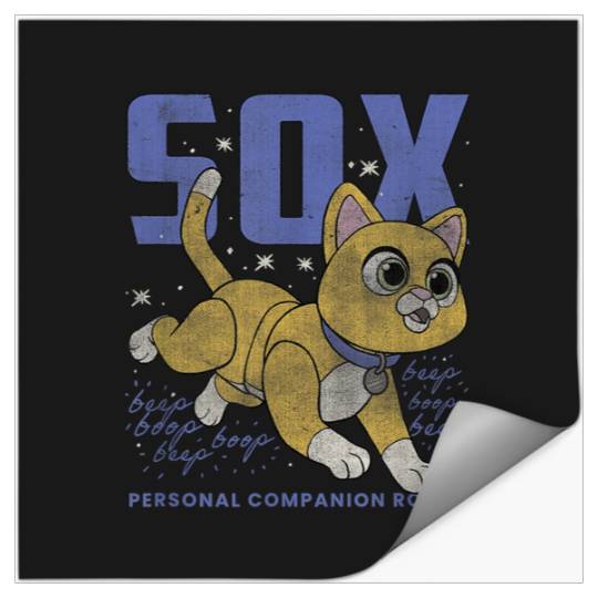Disney Pixar Lightyear Sox Retro Cat Robot Poste Stickers