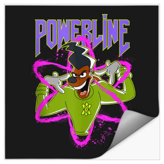 Disneyss A Goofy Movie Powerline Neon Big Chest Portrait Stickers