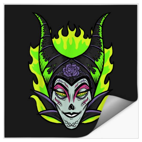 Disneyss Sleeping Beauty Maleficent Sugar Skull Stickers