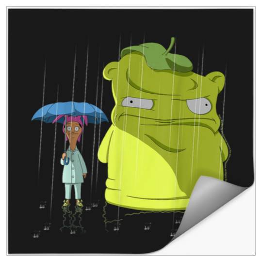 Bobs Burgers Louise Kuchi Kopi Rain Portrait Stickers