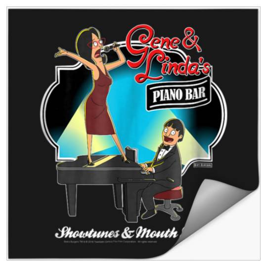 B0bs.Burgers Gene and Lindas Piano Bar  : Bobs Burgers Family Shirt, Bobs Burgers Vintage Stickers