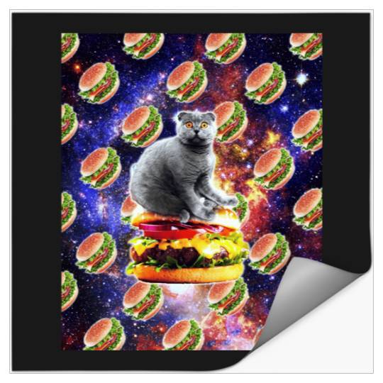 Hamburger Astro Cat On Burger  : Bobs Burgers Family Shirt, Bobs Burgers Vintage Stickers