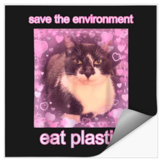 Save The Environment Eat Plastic Meme : Bobs Burgers Family Shirt, Bobs Burgers Vintage Stickers