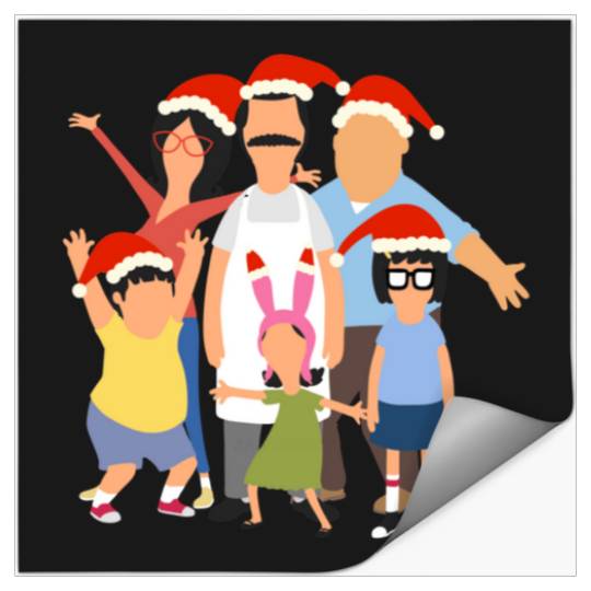 Merry Christmas from the belchers! 6  : Bobs Burgers Family Shirt, Bobs Burgers Vintage Stickers