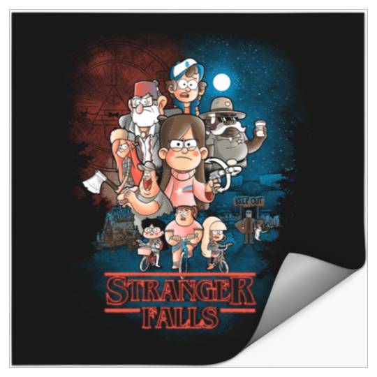 Gravity Falls Stranger falls   : Bobs Burgers Family Shirt, Bobs Burgers Vintage Stickers