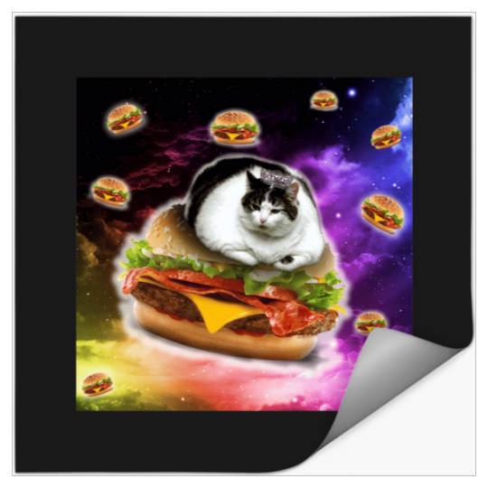 hamburger cat king Spece cosmos pornfood food fast food crazy cat  : Bobs Burgers Family Shirt, Bobs Burgers Vintage Stickers