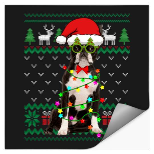 Ugly Sweater Christmas Lights Boston Terrier Dog Puppy Lover Sweatshirt  1: Bobs Burgers Family Shirt, Bobs Burgers Vintage Stickers