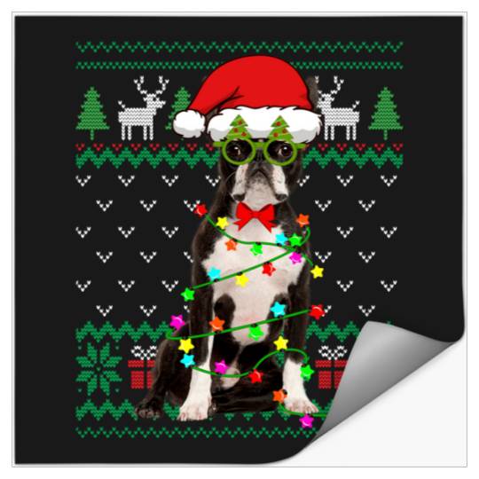 Ugly Sweater Christmas Lights Boston Terrier Dog Puppy Lover Sweatshirt  : Bobs Burgers Family Shirt, Bobs Burgers Vintage Stickers