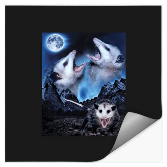 Opossum howling wolf moon scream cursed tshirt  : Bobs Burgers Family Shirt, Bobs Burgers Vintage Stickers