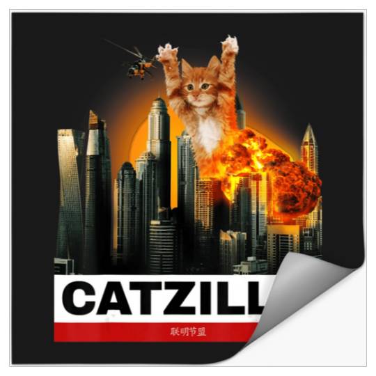 Catzilla Kitty For Cat Lovers To Halloween  : Bobs Burgers Family Shirt, Bobs Burgers Vintage Stickers