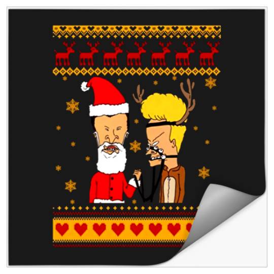 Beavis and Butthead Ugly Christmas Sweater  : Bobs Burgers Family Shirt, Bobs Burgers Vintage Stickers